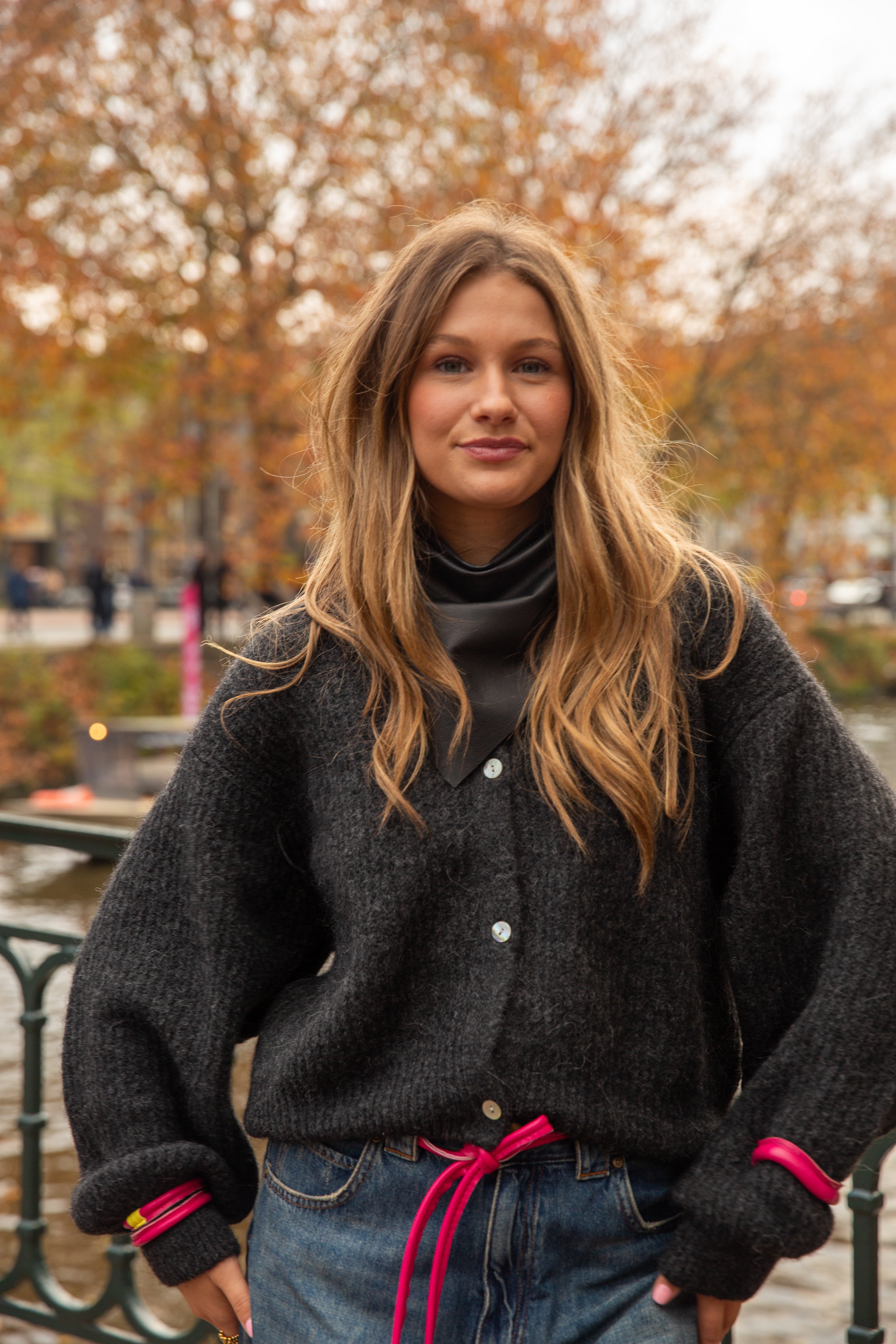 Canal Scarf – Black & Cord