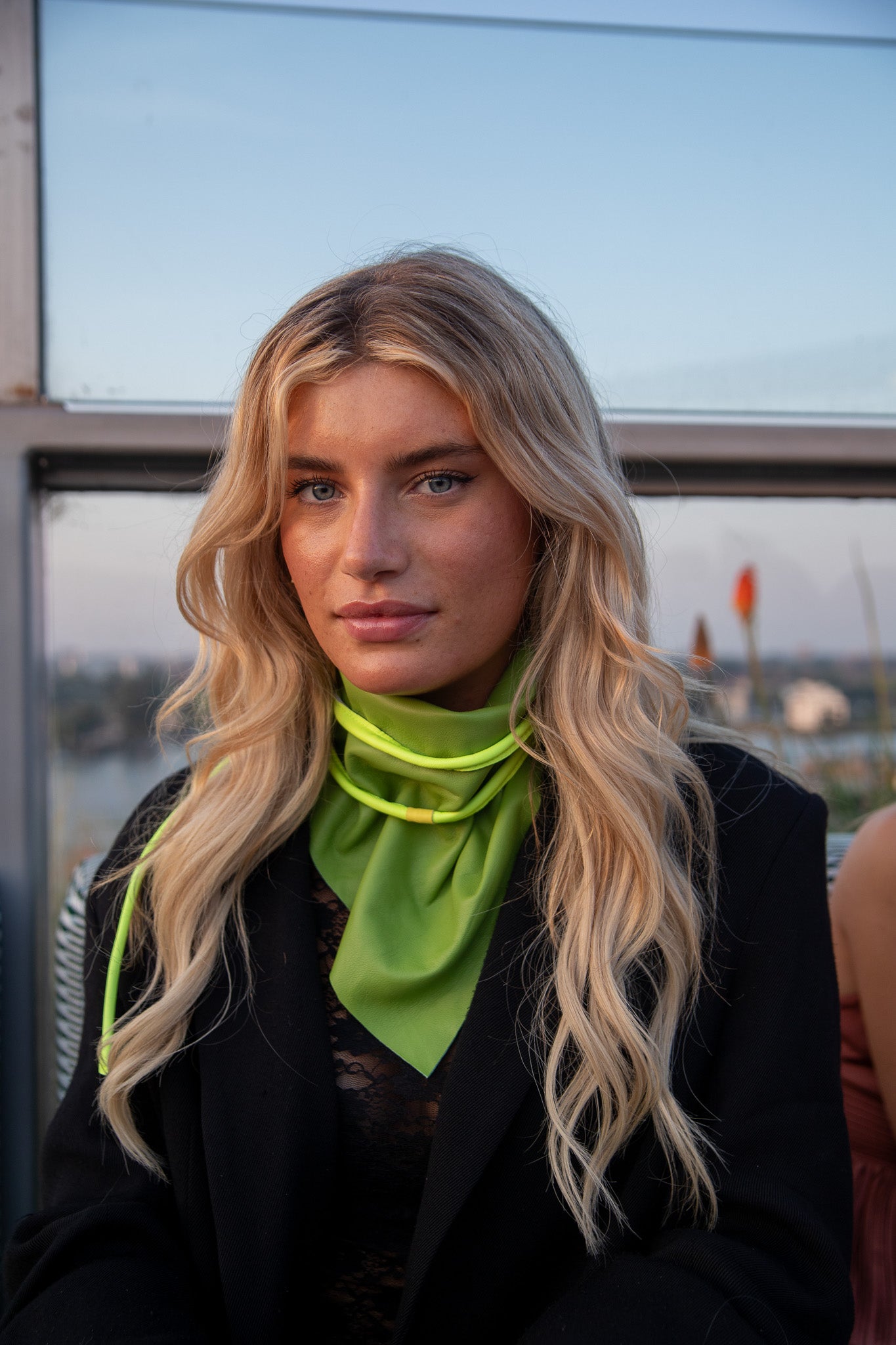 Canal - Scarf - Wasabi Green & Cord