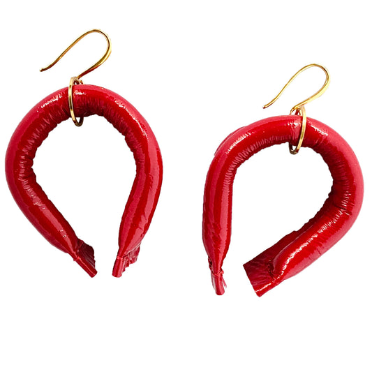 Slingher - Earrings - Lacquer Red