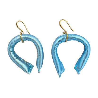 Slingher Earrings - Metallic Blue