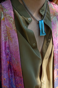 Slingher-hangertje-metallicblue-S-ce